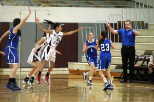 Girls Basketball battles against Bedford