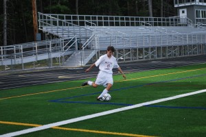 Jones attempts to cross the ball during a recent game.