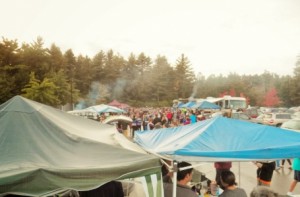 Clubs, students, and Parents hangout at the tailgate last year.