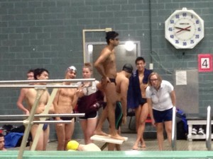 Samant waiting for his turn in the relay.