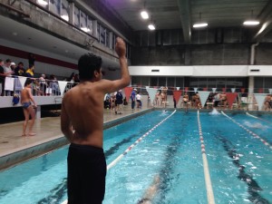 Senior captain Akhi Samant cheering on his teammates.