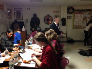Malone visits a history classroom.