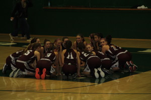 WAGB huddled up before the game.