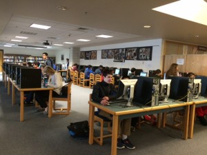 Computer lab in the library.