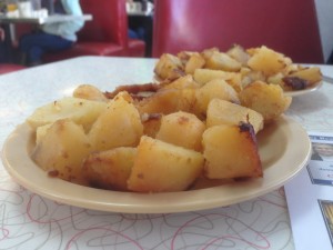 One plate of home fries