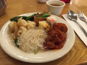 One of the many buffet food combination options.