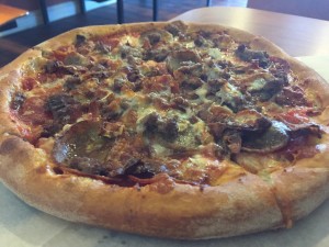 The meat lovers pizza